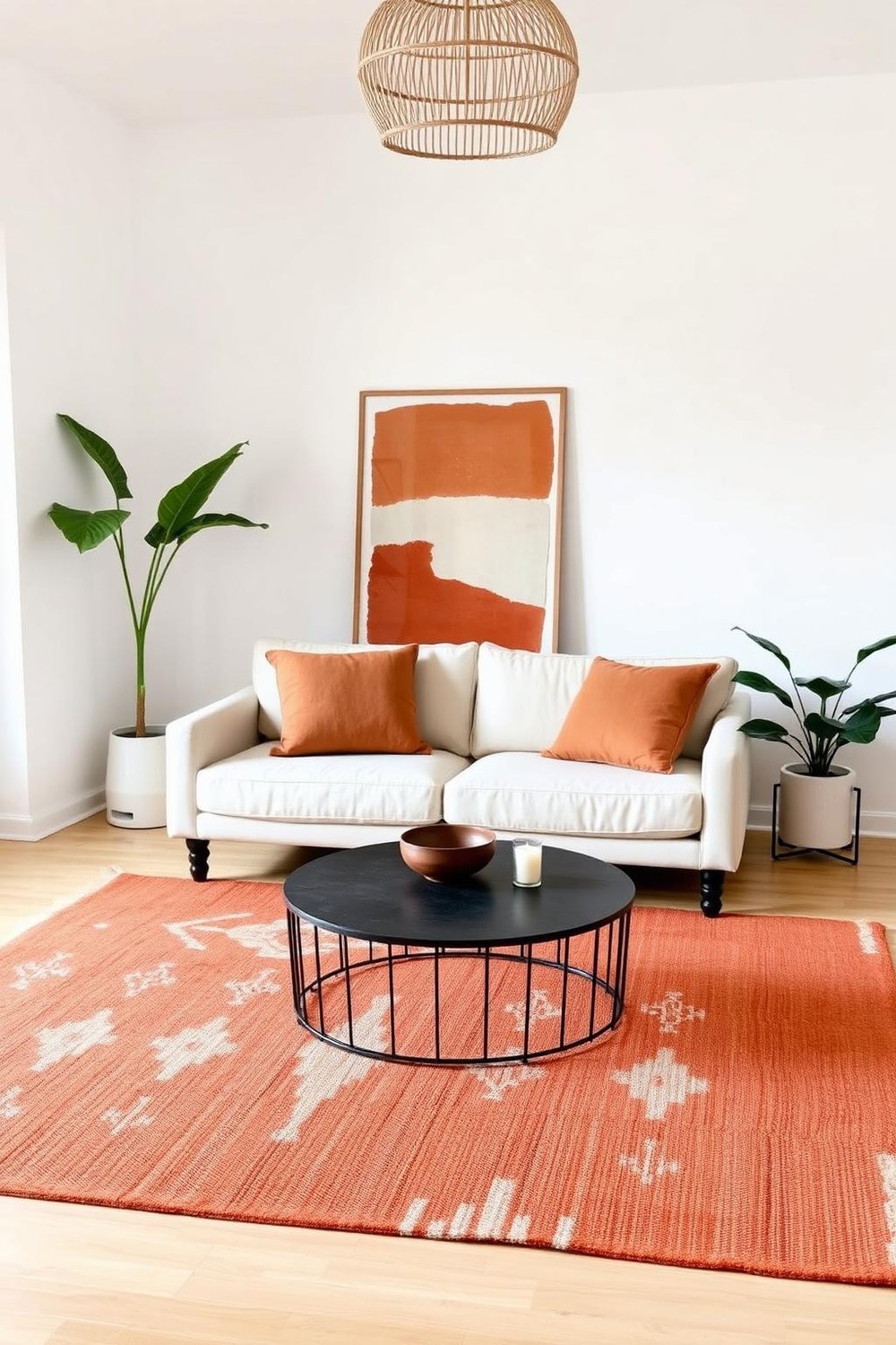 20. Minimalist Room Where the Rug Does All the Work