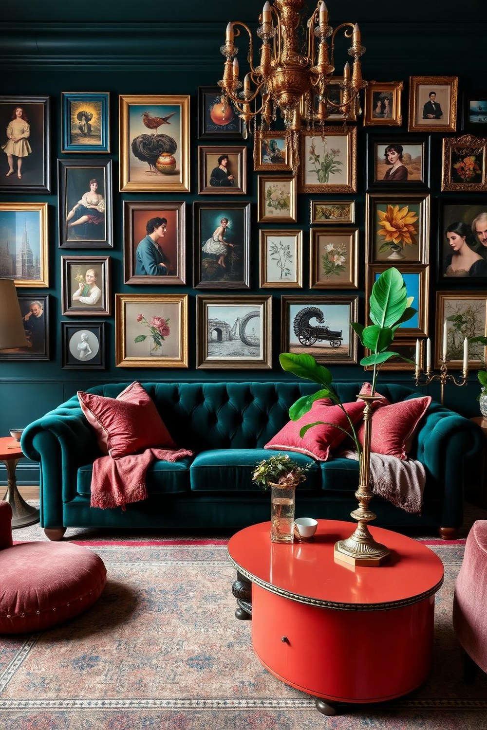 9. Maximalist Living Room Done with Discipline