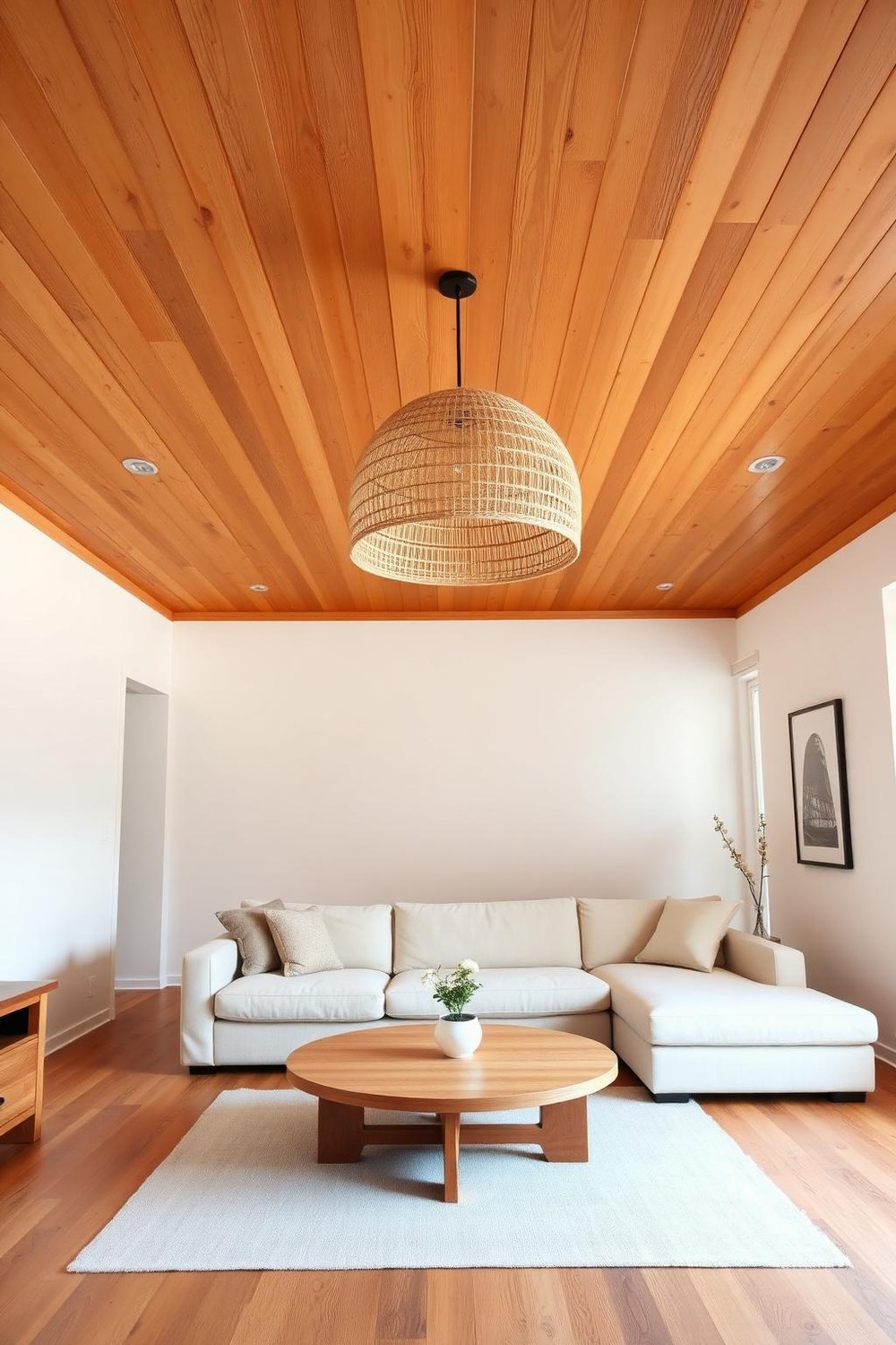 18. Living Room Decor Inspiration: The Unexpected Ceiling Treatment