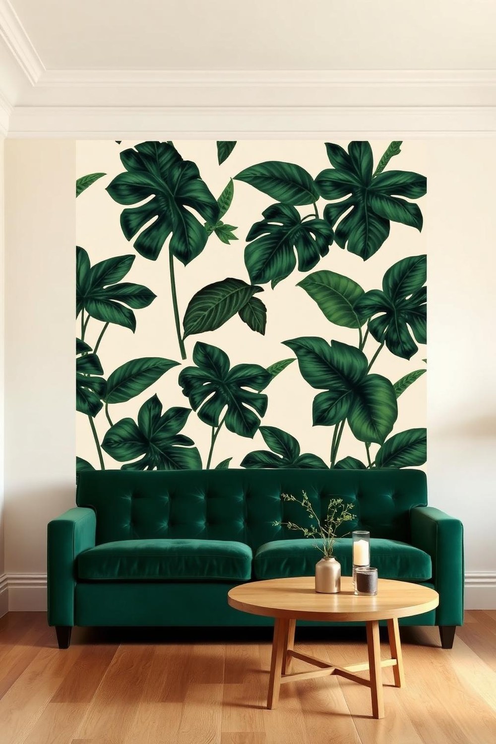 23. Statement Wallpaper on One Living Room Wall