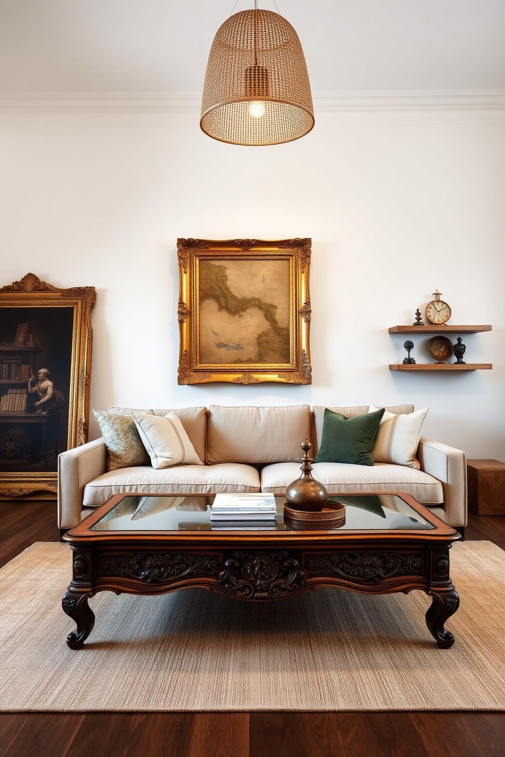 25. Living Room Decor Using Vintage and Antique Pieces Modernly