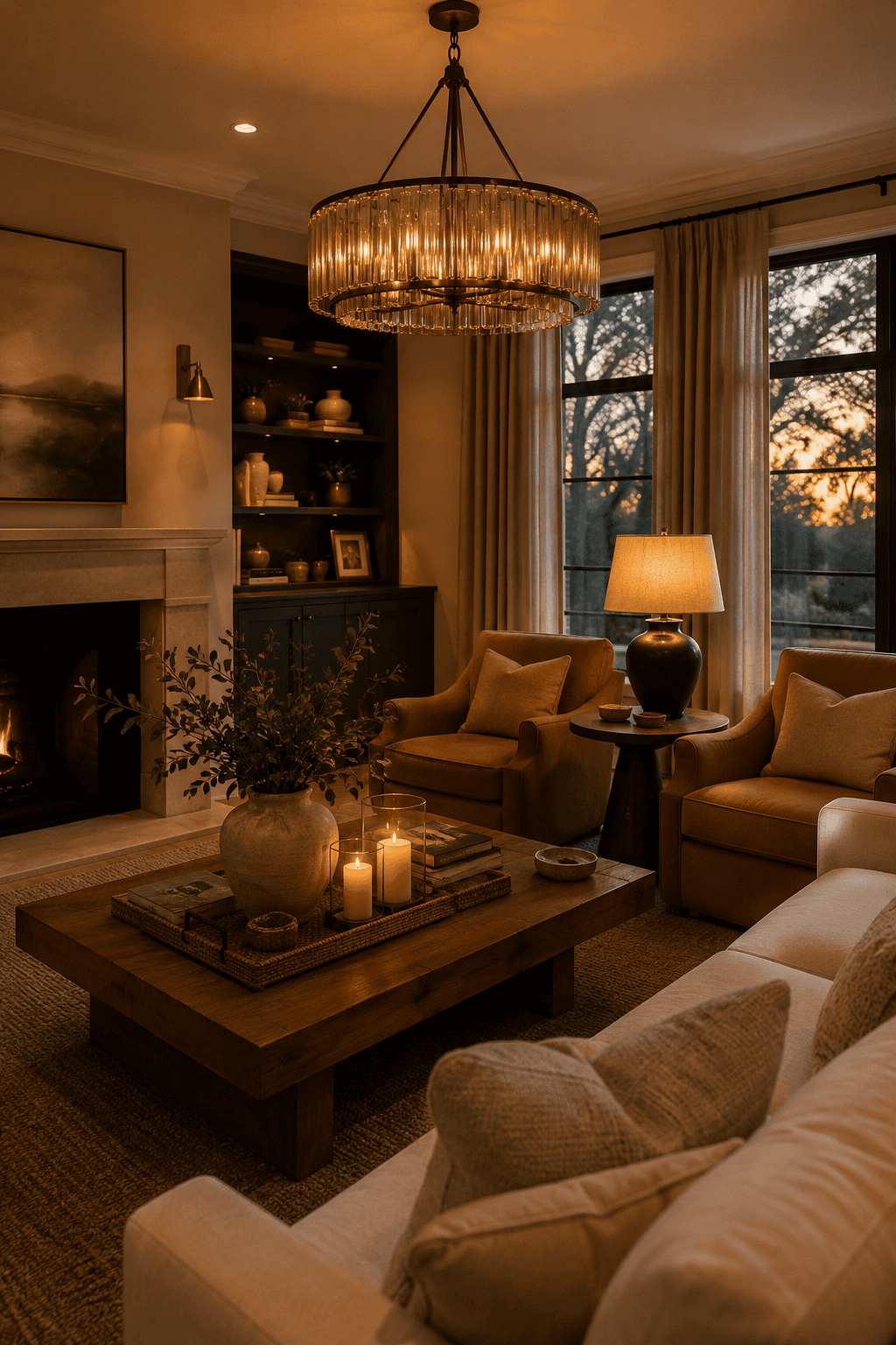 22 Beautiful Cozy Living Room Ideas with Warm Golden Lighting — inspiration 3 of 22