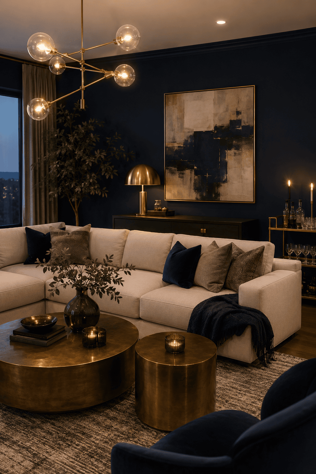 How Navy Blue & Burnished Brass Living Rooms Elevate a Home Beyond Pretty Decor — inspiration 5 of 20