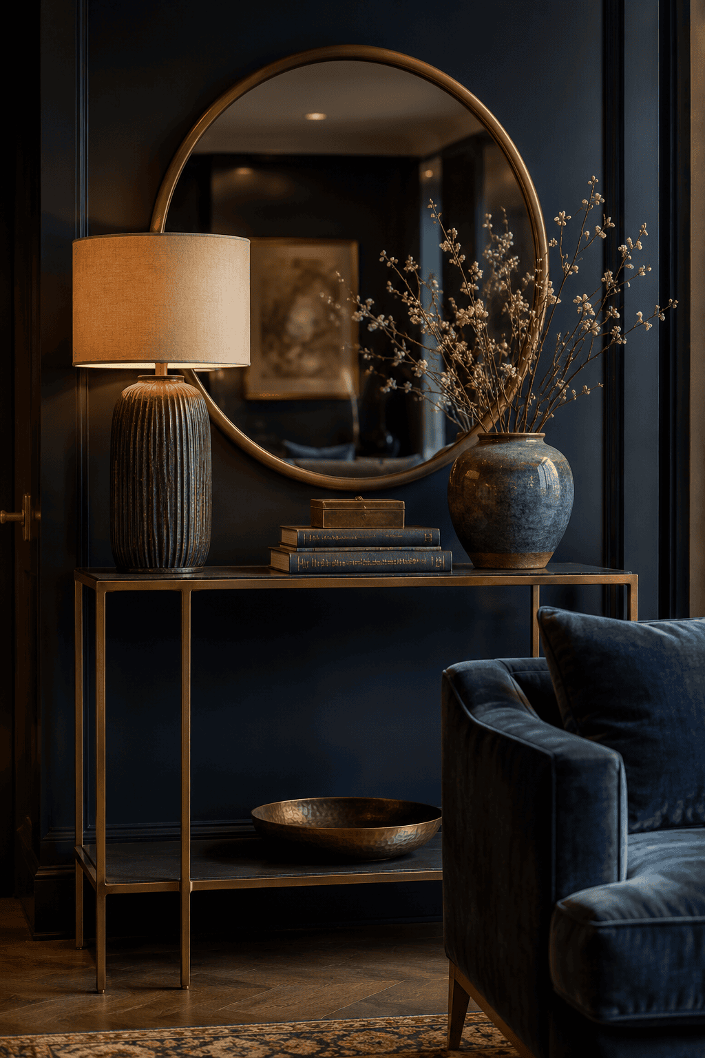 How Navy Blue & Burnished Brass Living Rooms Elevate a Home Beyond Pretty Decor — inspiration 15 of 20
