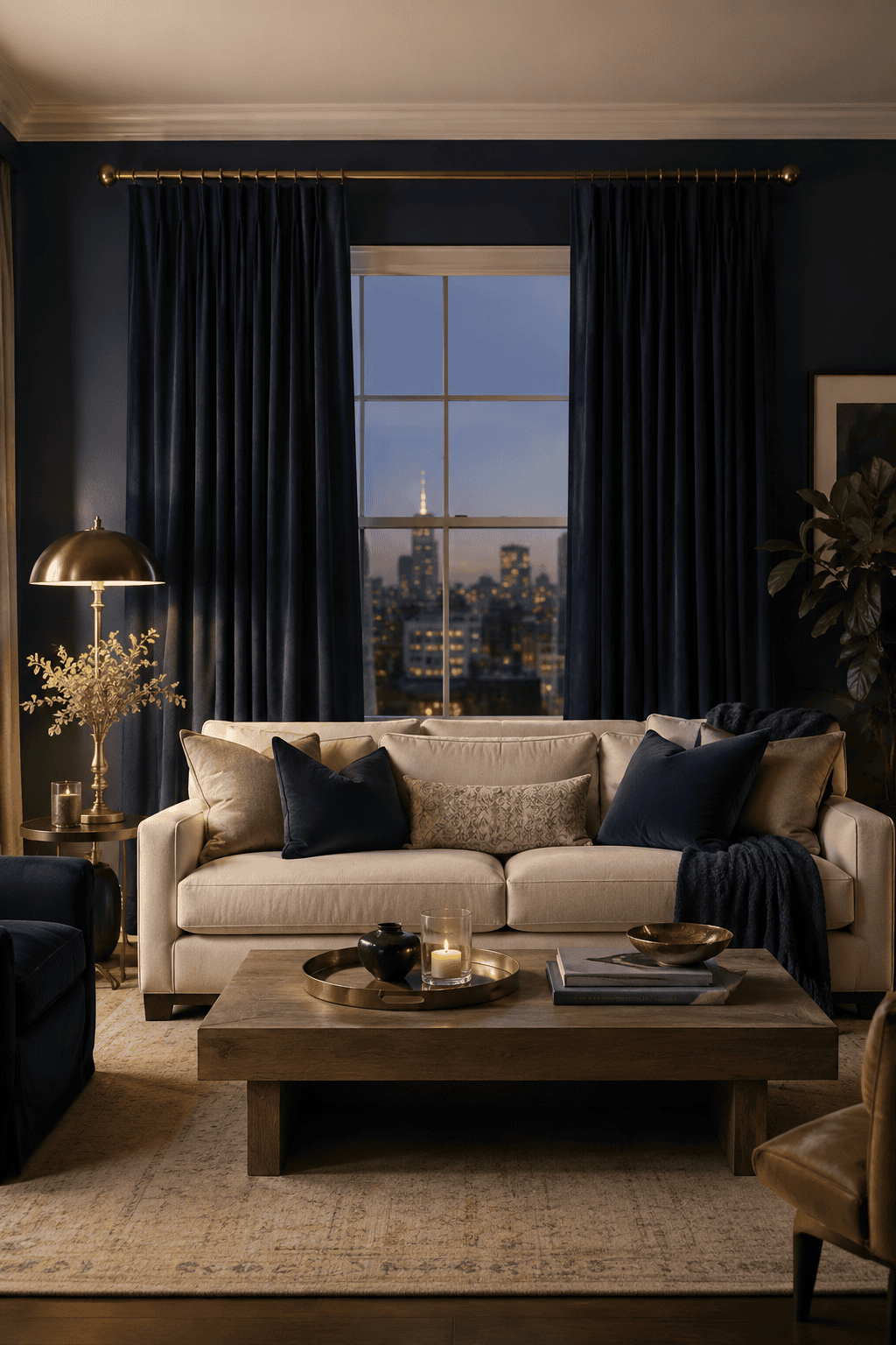 How Navy Blue & Burnished Brass Living Rooms Elevate a Home Beyond Pretty Decor — inspiration 9 of 20