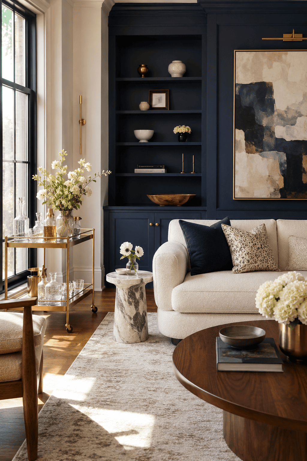 How Navy Blue & Burnished Brass Living Rooms Elevate a Home Beyond Pretty Decor — inspiration 19 of 20