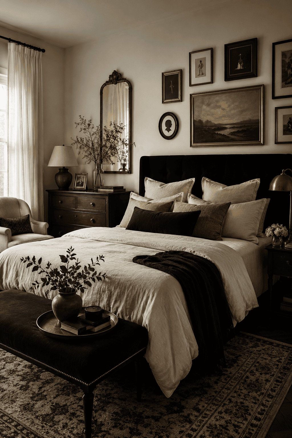 How to Style Black & Cream Bedroom So the Room Feels Collected, Not Copied — inspiration 2 of 13