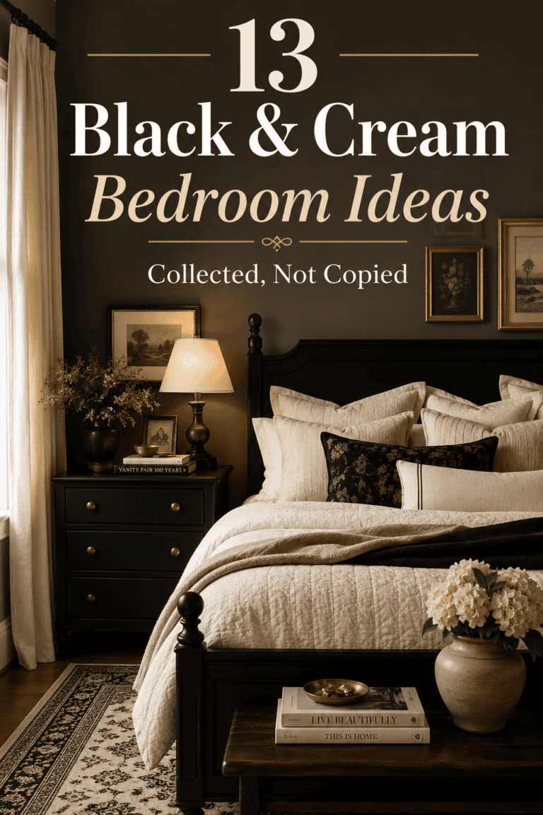 How to Style Black & Cream Bedroom So the Room Feels Collected, Not Copied