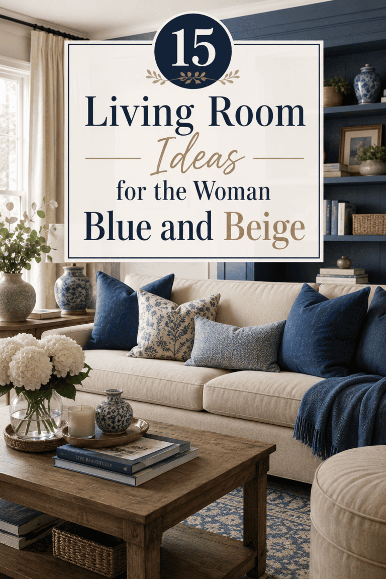 Blue and Beige Living Rooms for the Woman Who Is Ready for a Space That Finally Feels Intentional