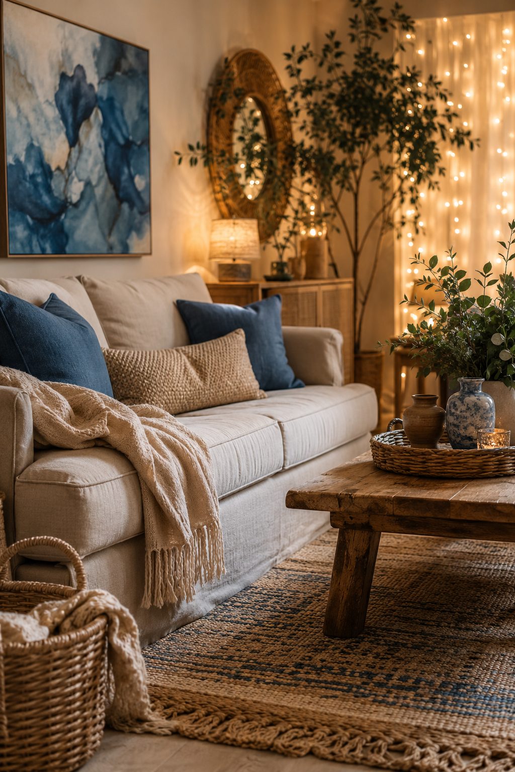 Blue and Beige Living Rooms for the Woman Who Is Ready for a Space That Finally Feels Intentional — inspiration 5 of 16