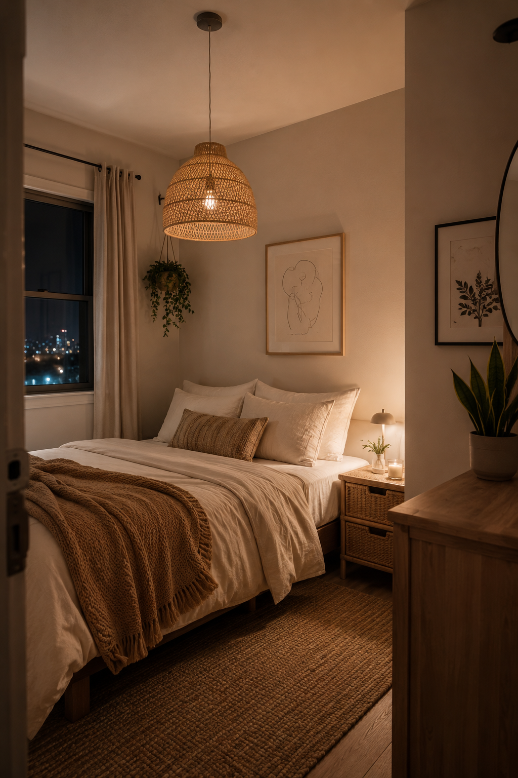 Warm Neutral Bedroom Ideas with Soft Linen and Calm Lighting — inspiration 4 of 19