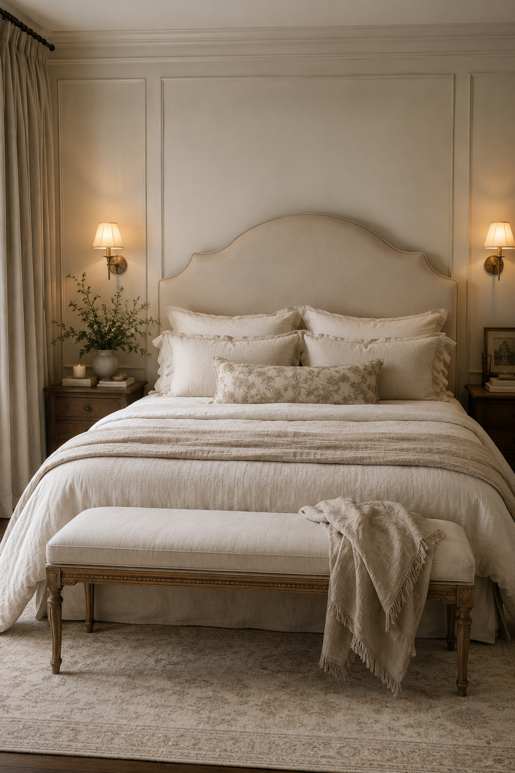 Warm Neutral Bedroom Ideas with Soft Linen and Calm Lighting — inspiration 8 of 19