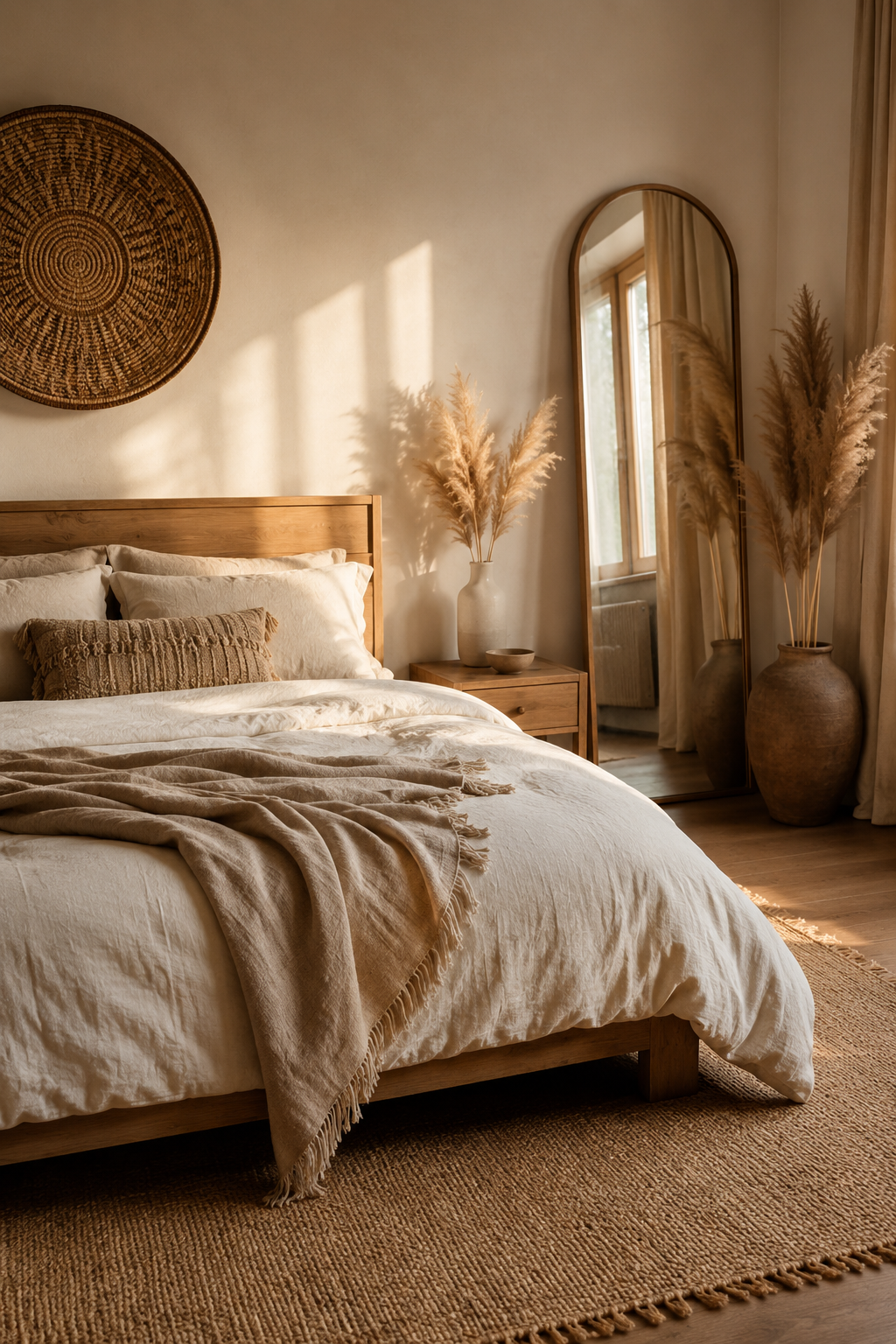 Warm Neutral Bedroom Ideas with Soft Linen and Calm Lighting — inspiration 2 of 19