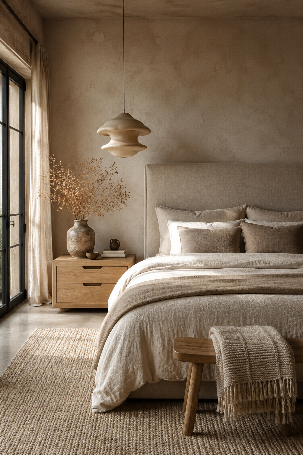 Warm Neutral Bedroom Ideas with Soft Linen and Calm Lighting — inspiration 11 of 19