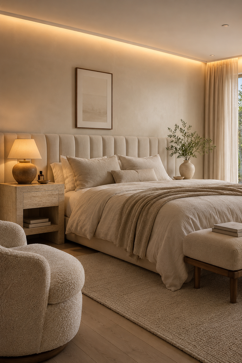 Warm Neutral Bedroom Ideas with Soft Linen and Calm Lighting — inspiration 19 of 19