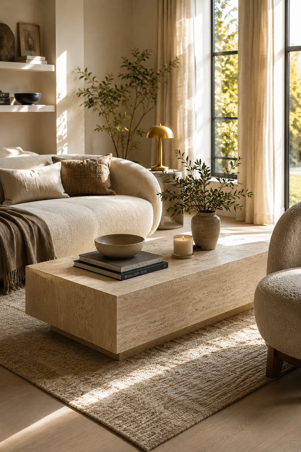 Travertine Coffee Table Living Room Ideas with a Cozy Luxury Feel — inspiration 9 of 10