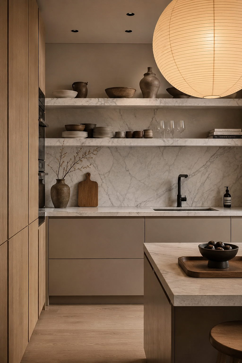 32 Small Luxury Kitchen Ideas with Marble Shelves and Soft Light — inspiration 12 of 32