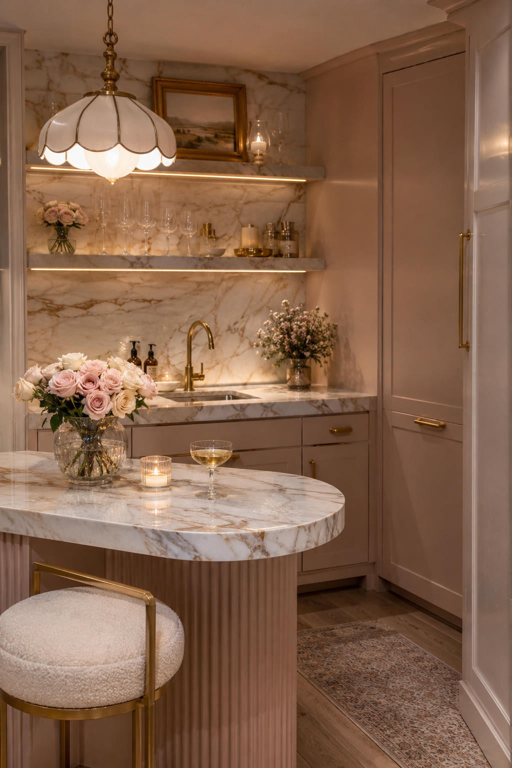 32 Small Luxury Kitchen Ideas with Marble Shelves and Soft Light — inspiration 13 of 32