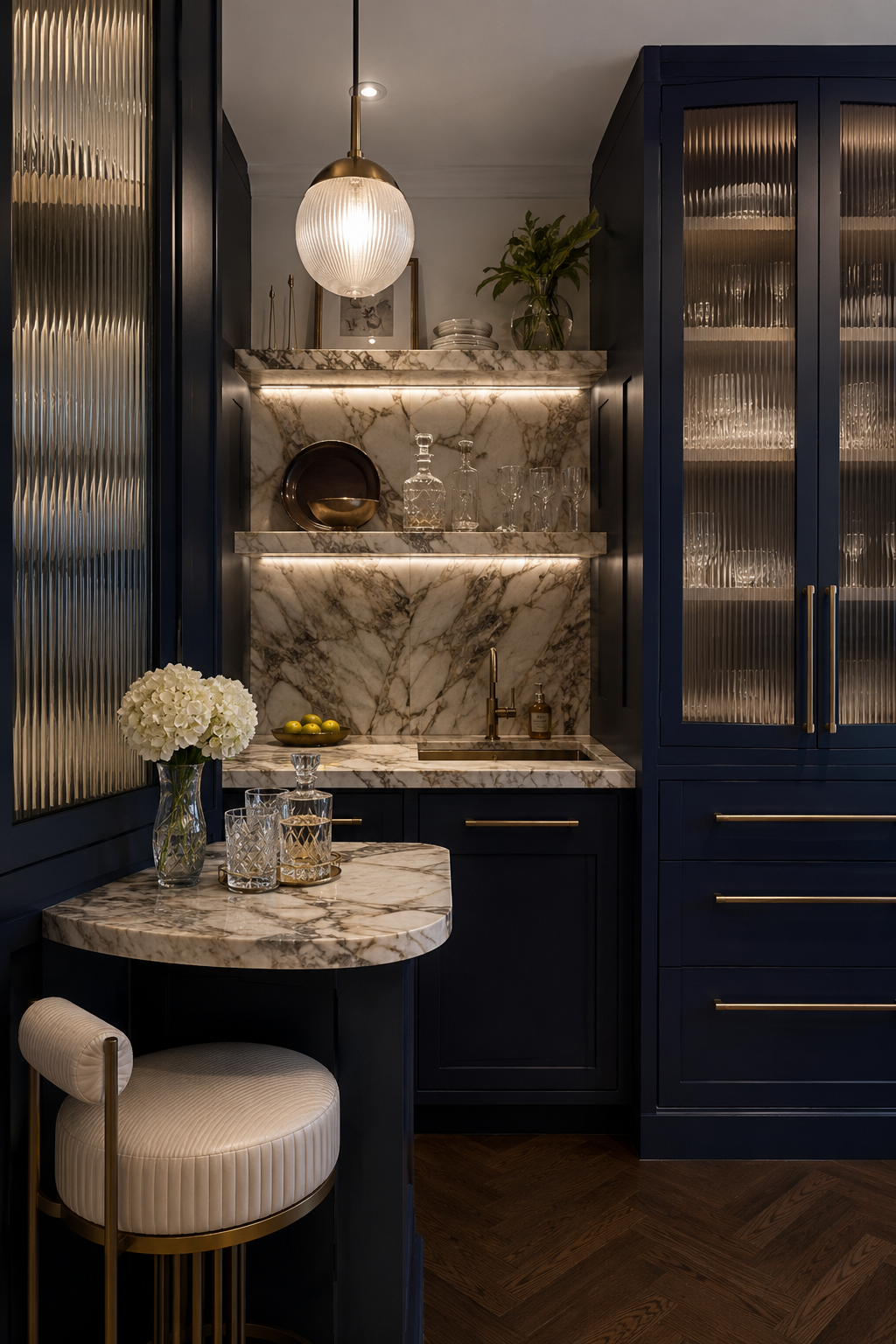 32 Small Luxury Kitchen Ideas with Marble Shelves and Soft Light — inspiration 15 of 32