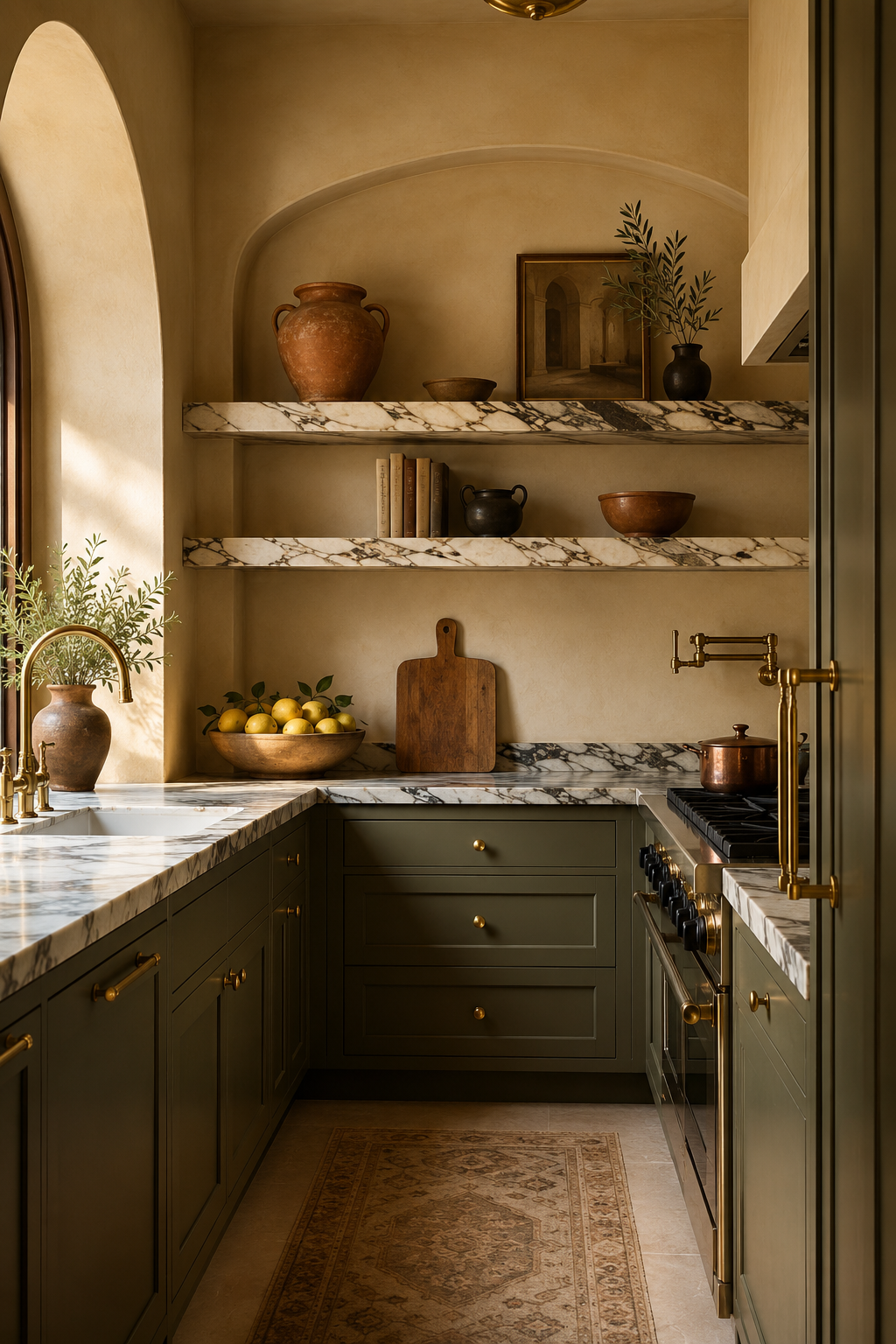 32 Small Luxury Kitchen Ideas with Marble Shelves and Soft Light — inspiration 14 of 32
