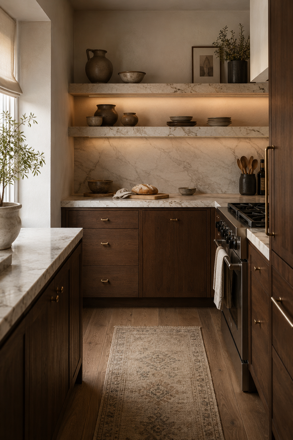32 Small Luxury Kitchen Ideas with Marble Shelves and Soft Light — inspiration 16 of 32