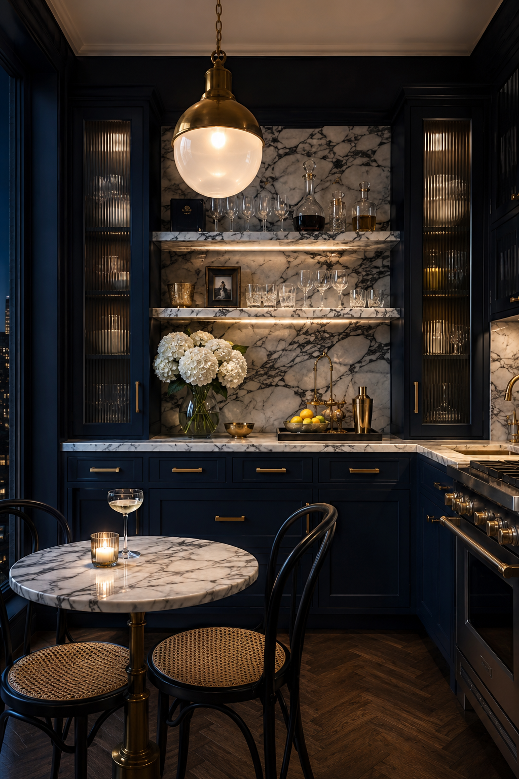 32 Small Luxury Kitchen Ideas with Marble Shelves and Soft Light — inspiration 23 of 32