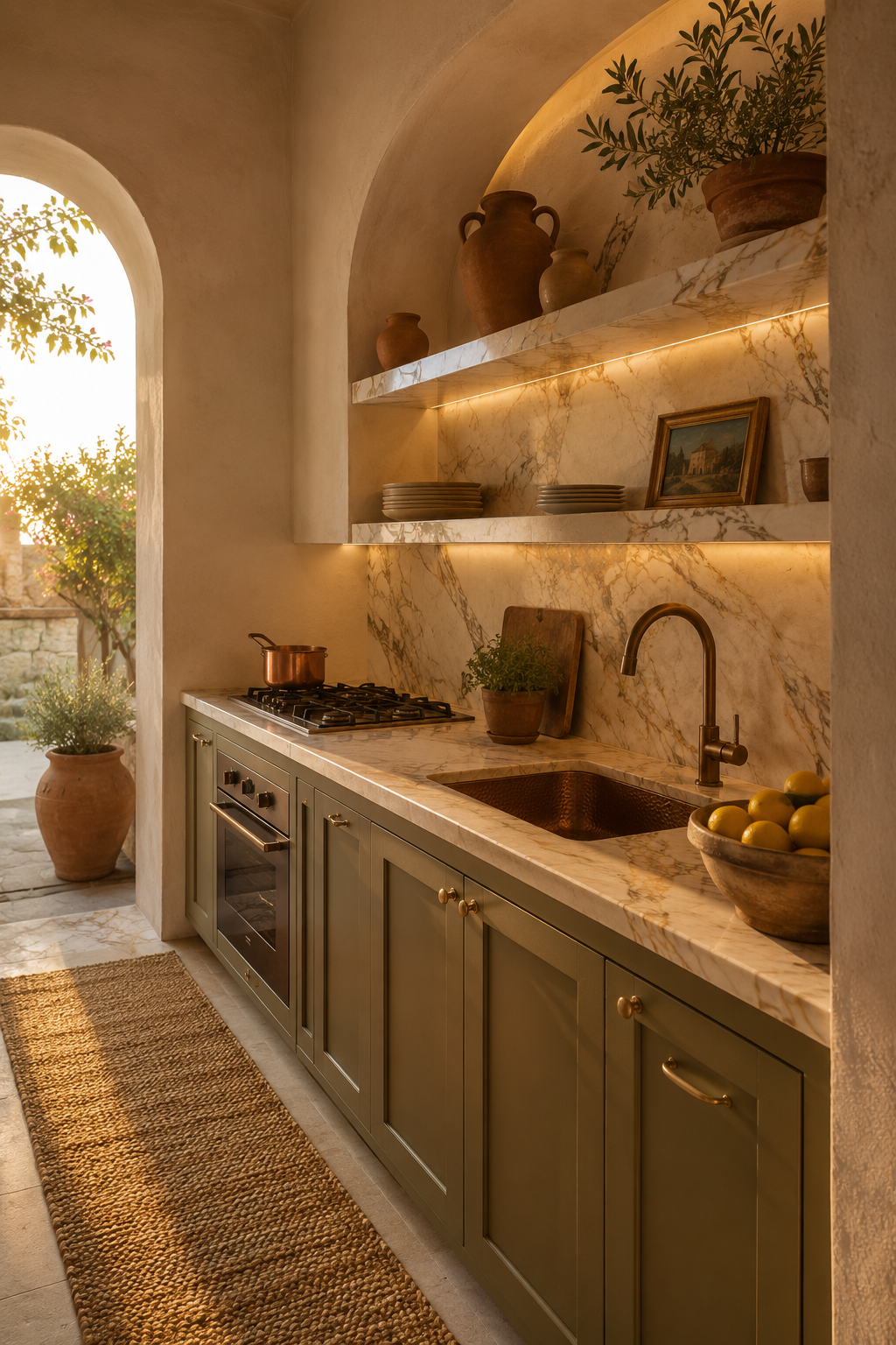 32 Small Luxury Kitchen Ideas with Marble Shelves and Soft Light — inspiration 22 of 32