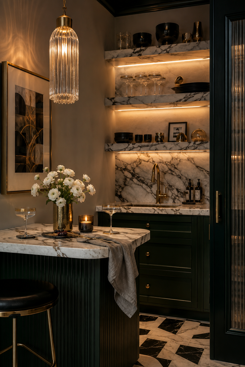32 Small Luxury Kitchen Ideas with Marble Shelves and Soft Light — inspiration 25 of 32
