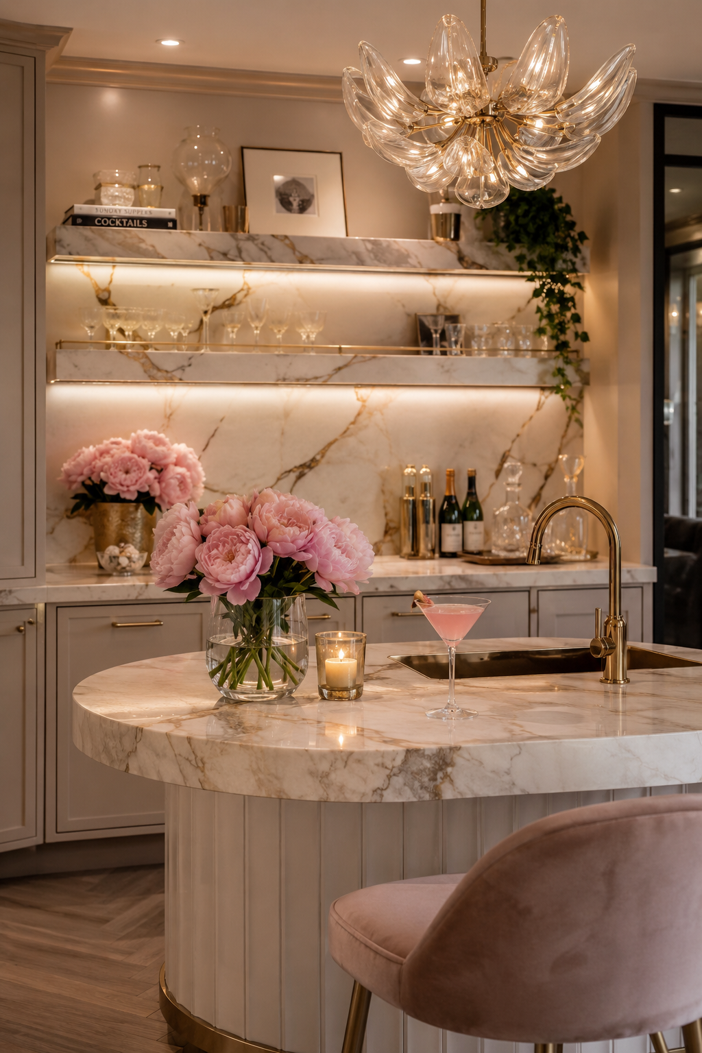 32 Small Luxury Kitchen Ideas with Marble Shelves and Soft Light — inspiration 29 of 32