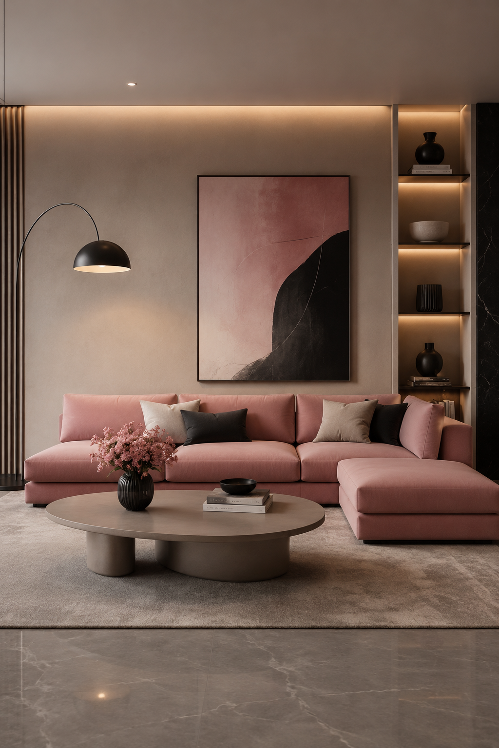 24 Pink Living Room Design Ideas for Women Who Love a Soft and Stylish Home — inspiration 4 of 24