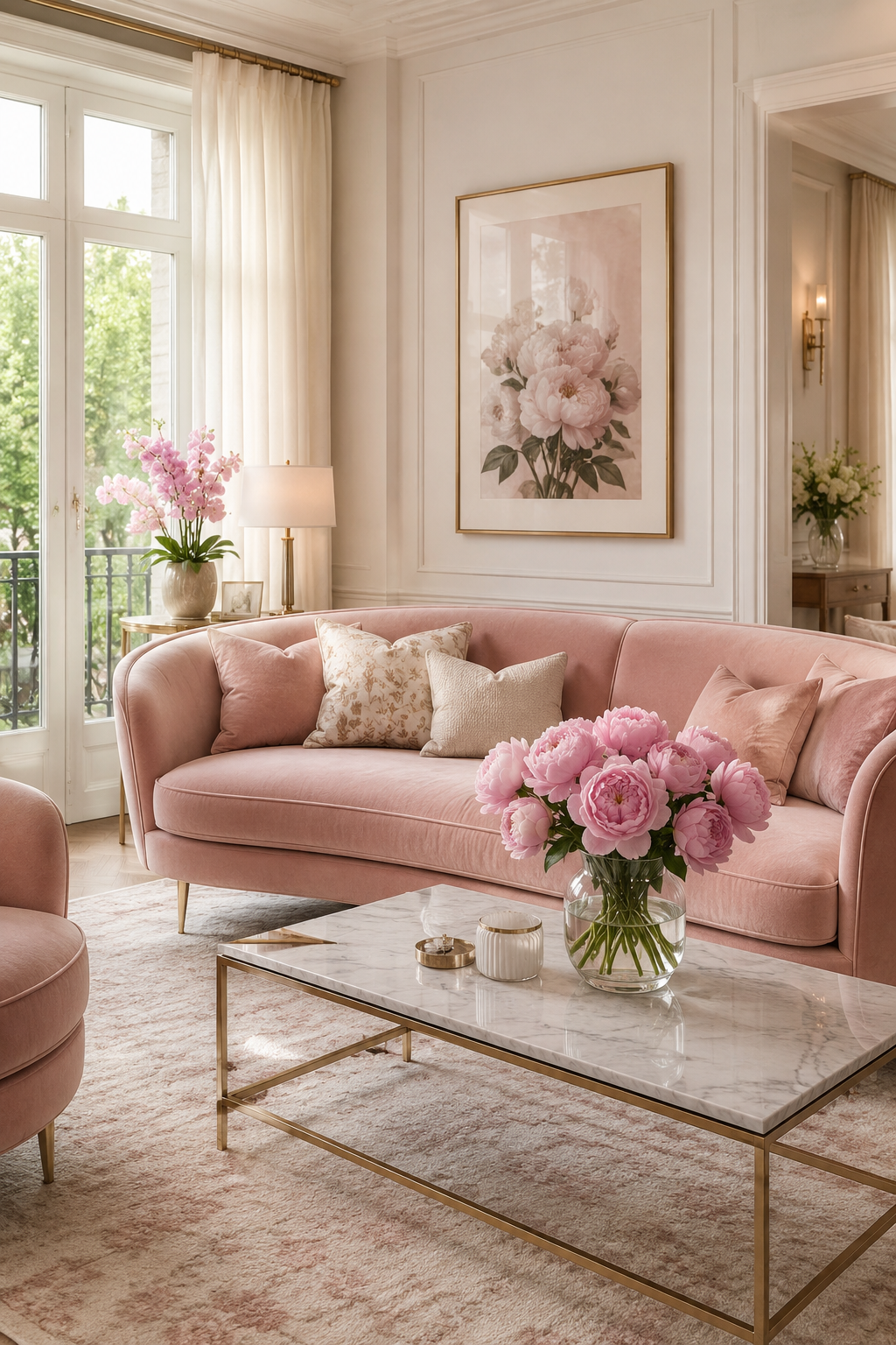 24 Pink Living Room Design Ideas for Women Who Love a Soft and Stylish Home — inspiration 1 of 24