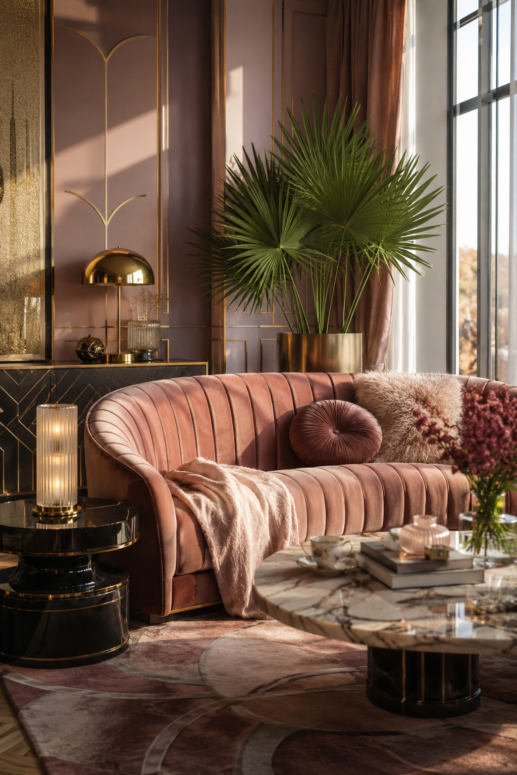 24 Pink Living Room Design Ideas for Women Who Love a Soft and Stylish Home — inspiration 9 of 24
