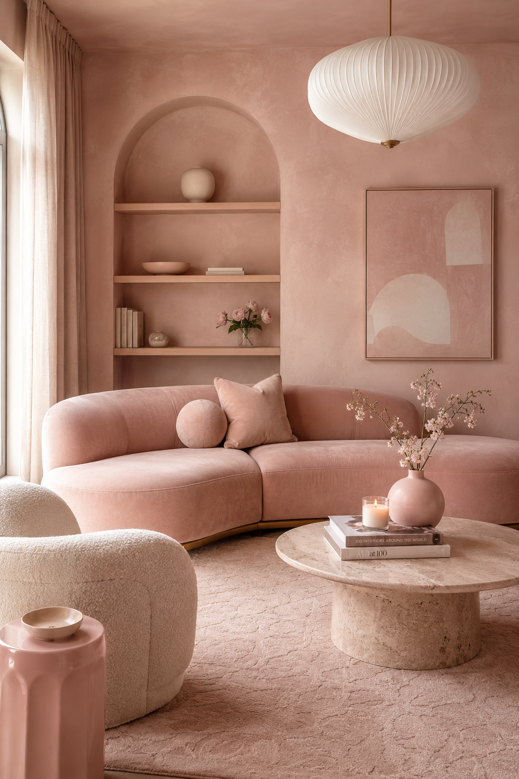 24 Pink Living Room Design Ideas for Women Who Love a Soft and Stylish Home — inspiration 22 of 24