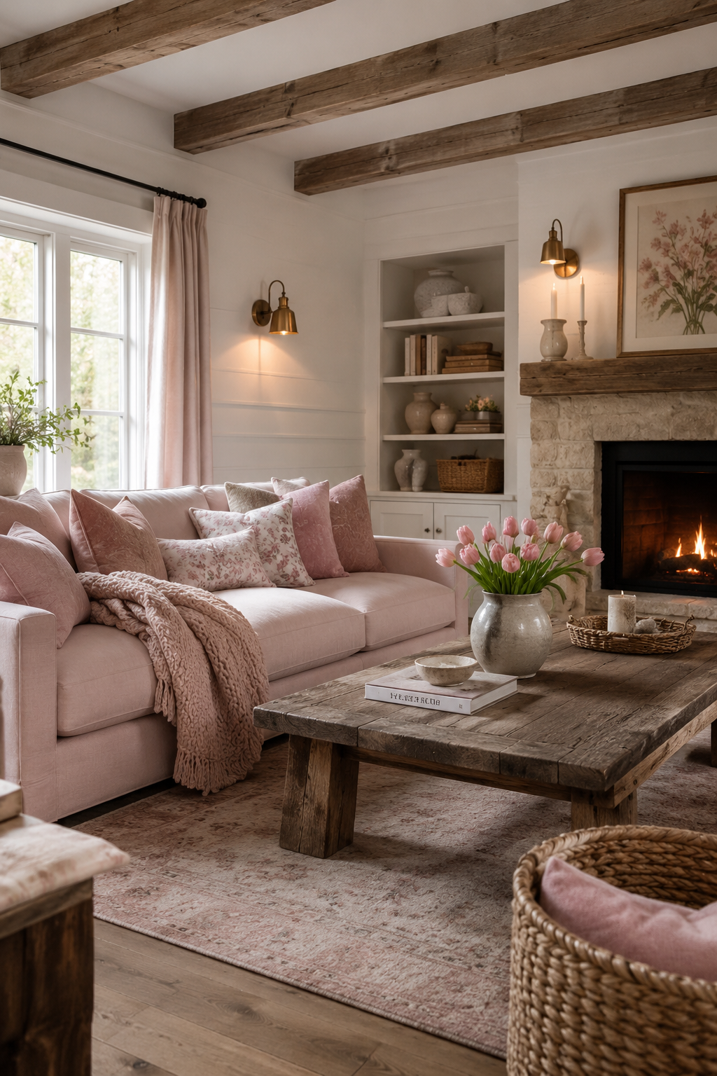 24 Pink Living Room Design Ideas for Women Who Love a Soft and Stylish Home — inspiration 21 of 24