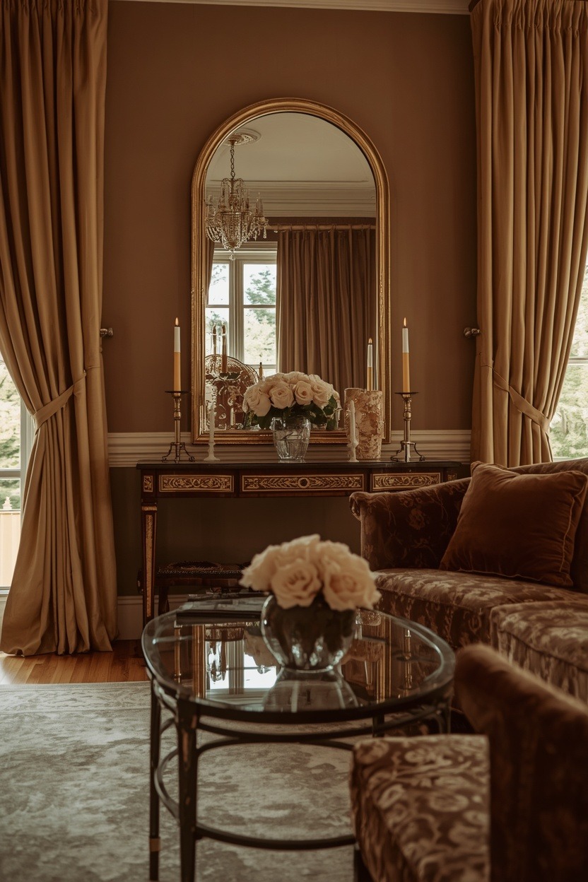 How Brown and Gold Living Rooms Create a Confident Home for Women — inspiration 5 of 15