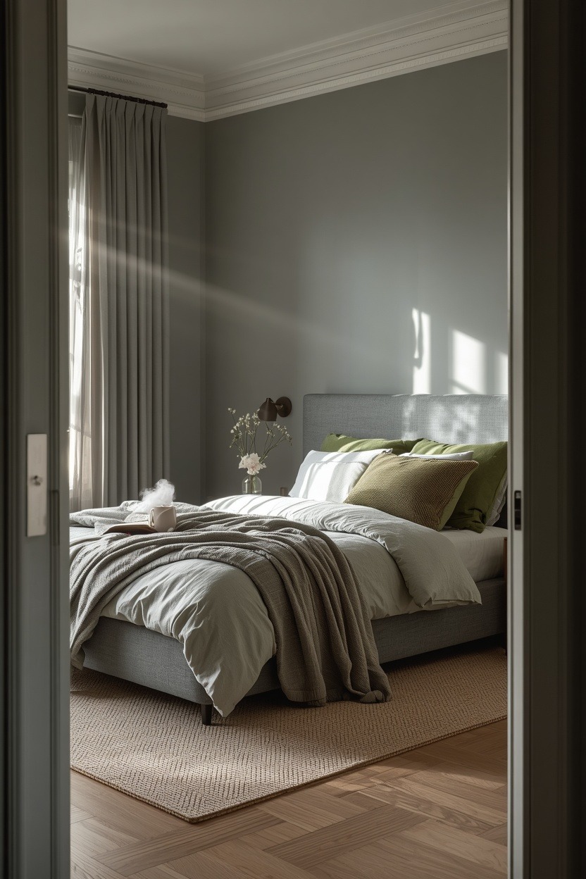 When Gray and Green Bedrooms Start Making the Whole Room Feel Finished — inspiration 1 of 17