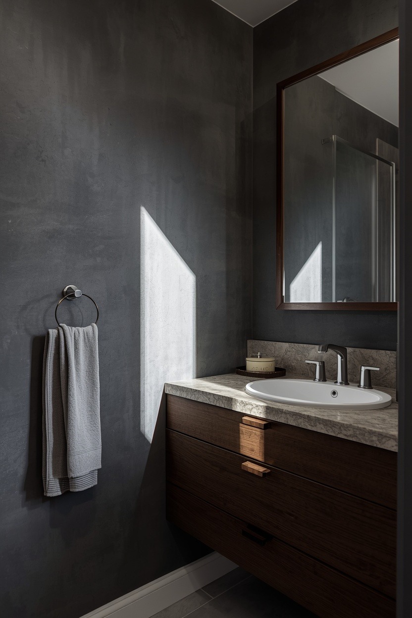 Slate Gray & Dark Walnut 20 Bathroom Ideas for a Finished Bathroom Look — inspiration 2 of 21