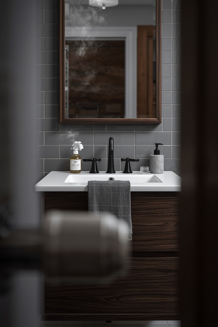 Slate Gray & Dark Walnut 20 Bathroom Ideas for a Finished Bathroom Look — inspiration 3 of 21