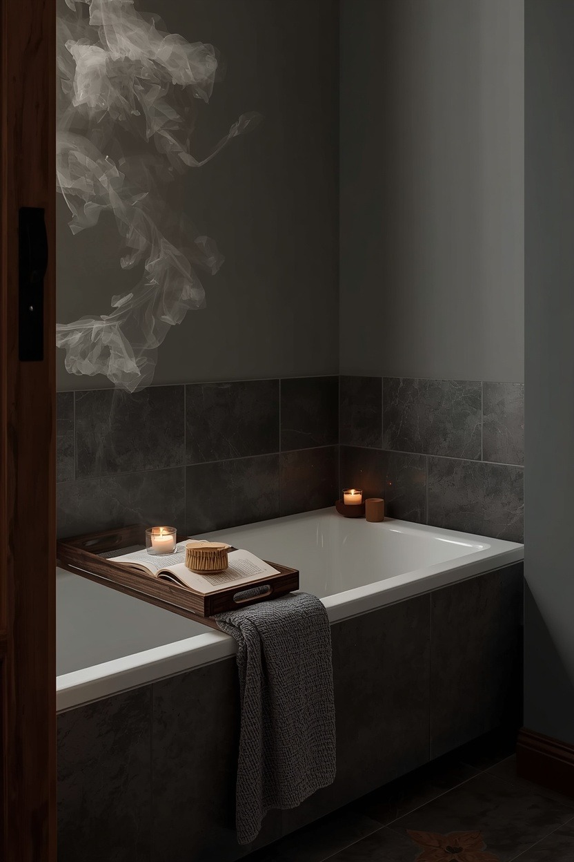 Slate Gray & Dark Walnut 20 Bathroom Ideas for a Finished Bathroom Look — inspiration 9 of 21
