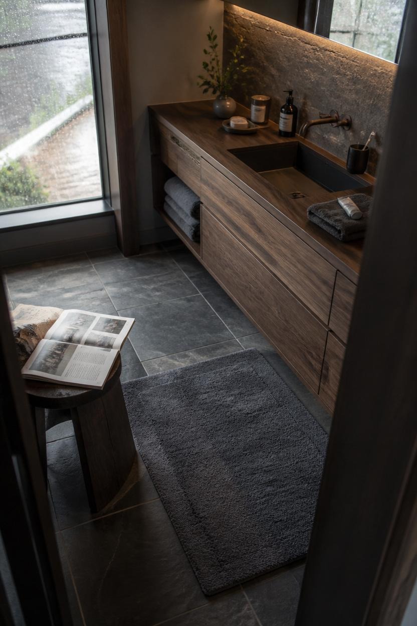 Slate Gray & Dark Walnut 20 Bathroom Ideas for a Finished Bathroom Look — inspiration 4 of 21