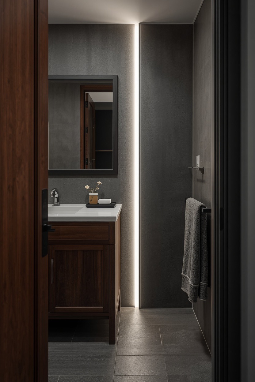 Slate Gray & Dark Walnut 20 Bathroom Ideas for a Finished Bathroom Look — inspiration 18 of 21