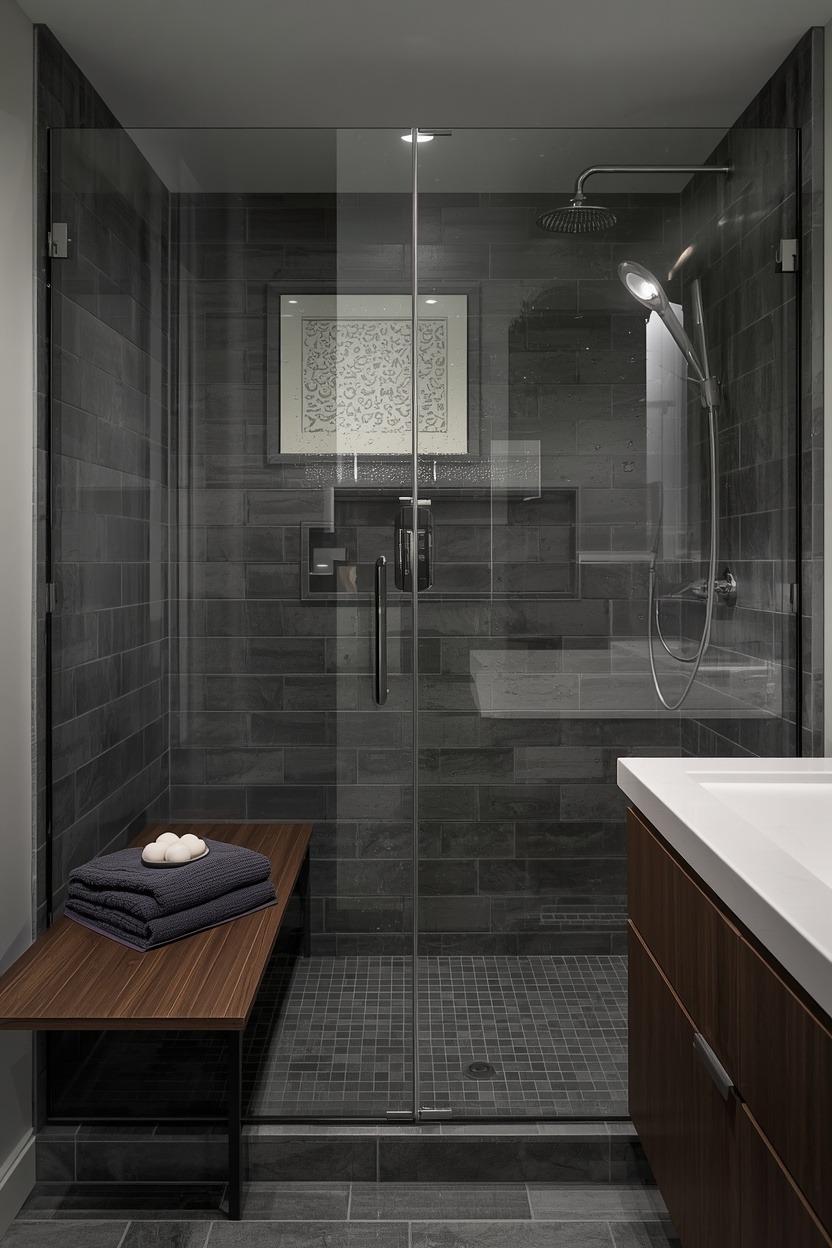 Slate Gray & Dark Walnut 20 Bathroom Ideas for a Finished Bathroom Look — inspiration 6 of 21