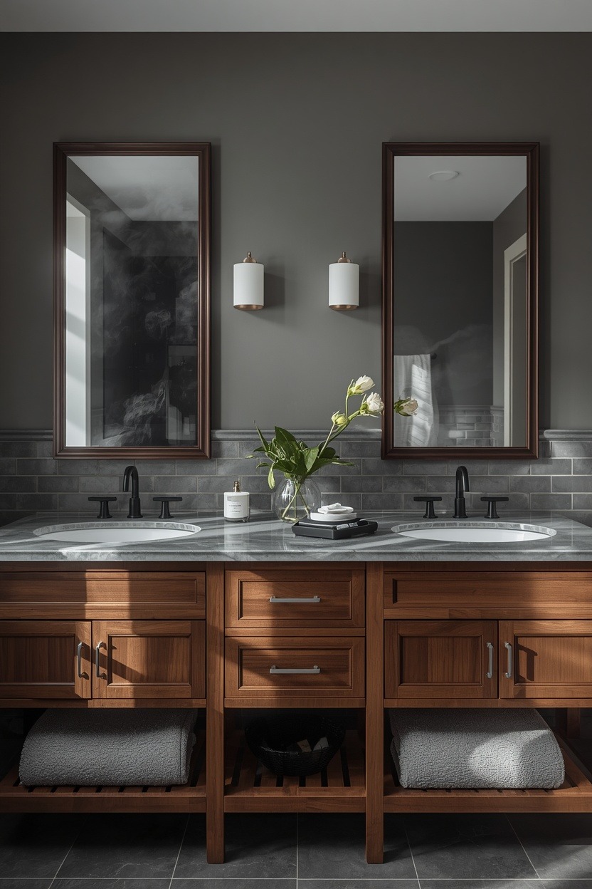 Slate Gray & Dark Walnut 20 Bathroom Ideas for a Finished Bathroom Look — inspiration 19 of 21