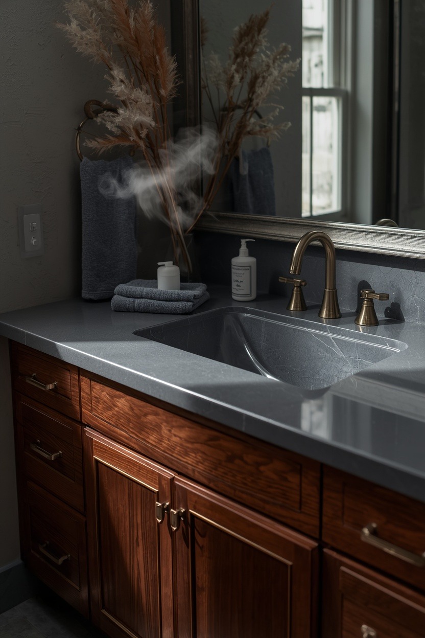 Slate Gray & Dark Walnut 20 Bathroom Ideas for a Finished Bathroom Look — inspiration 16 of 21
