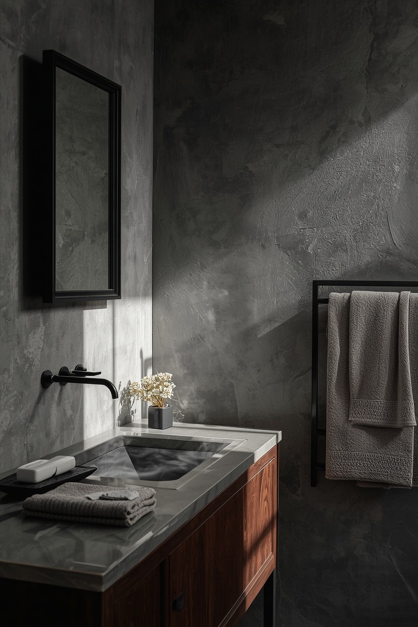 Slate Gray & Dark Walnut 20 Bathroom Ideas for a Finished Bathroom Look — inspiration 14 of 21