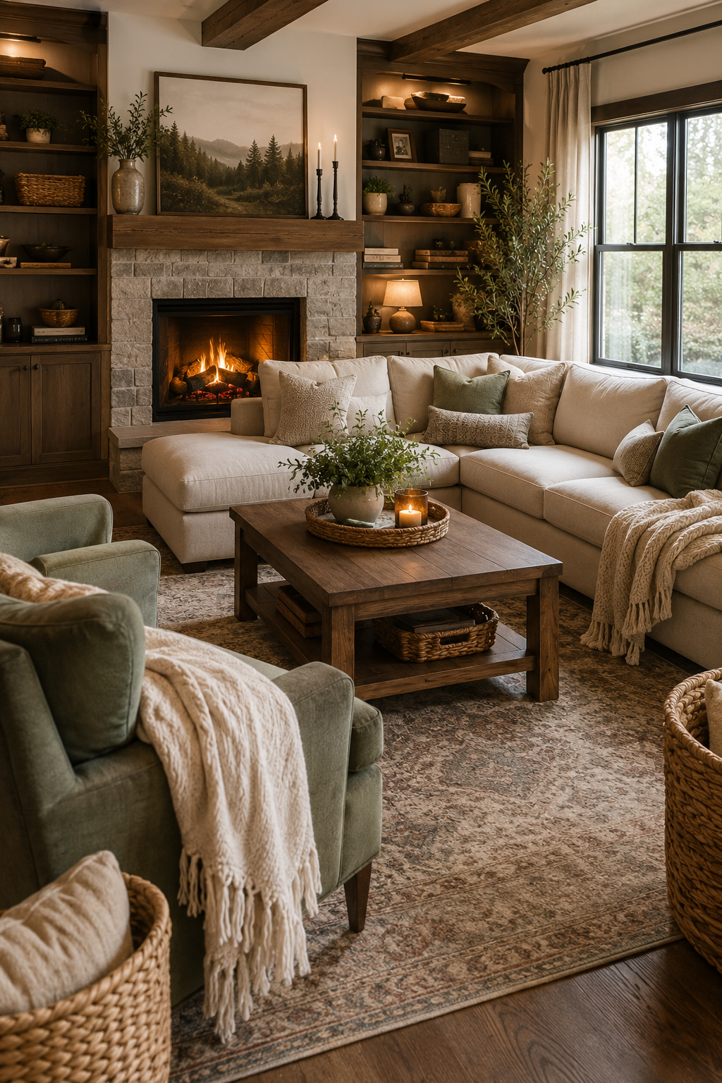 Seating Ideas in Cozy Living Room for a Comfortable Conversation Space — inspiration 4 of 17
