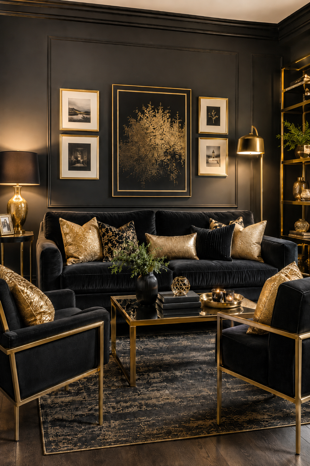 Why Black and Gold Living Rooms Work When You Want a Home That Finally Feels Pulled Together — inspiration 1 of 16