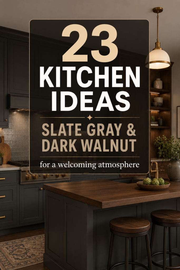 23 Slate Gray & Dark Walnut Kitchen Ideas for a welcoming atmosphere