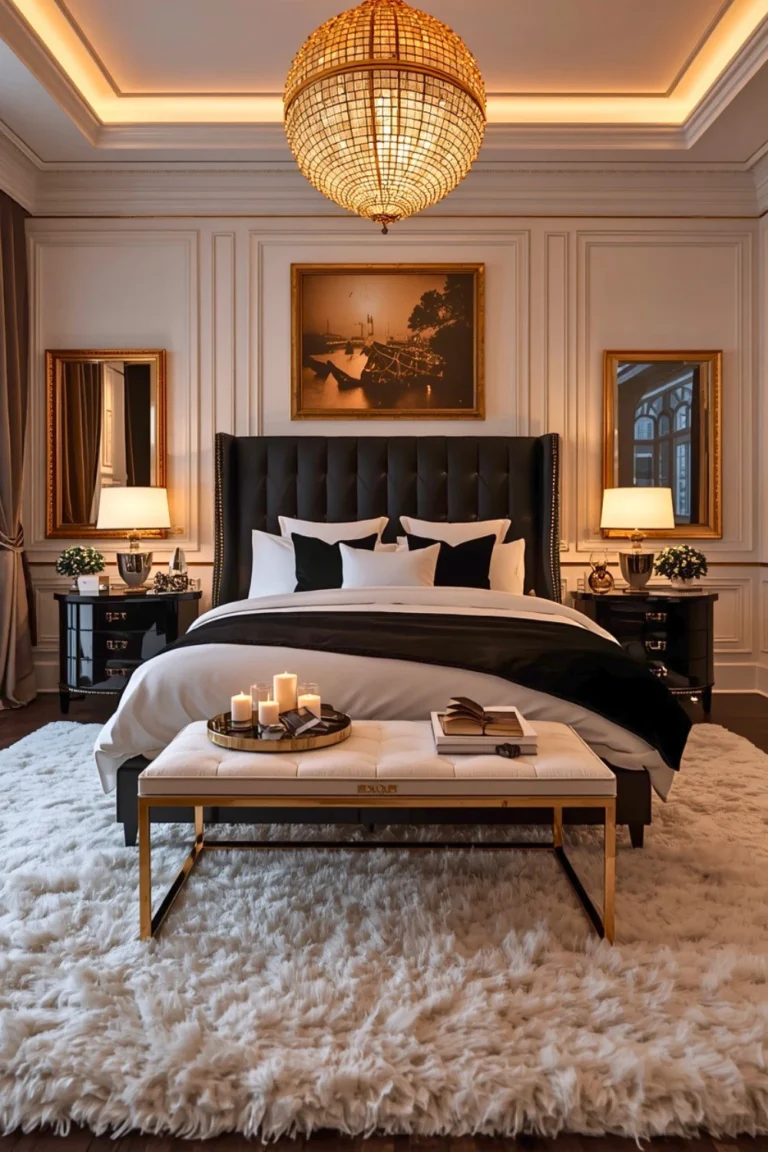 21 Black White and Gold Bedroom Decor Ideas That Feel Chic and Polished