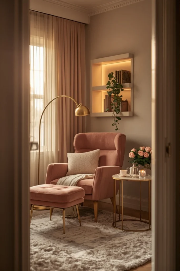 15 Home Office Ideas With a Recliner Instead of a Chair for a Polished, Feminine Look